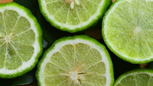 Halved Bergamot Fruit Close Up