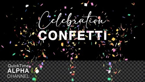 Colorful Falling Confetti Overlay Animation for Celebrations