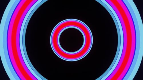 Cercles pulsés lumineux sur un fond sombre 02