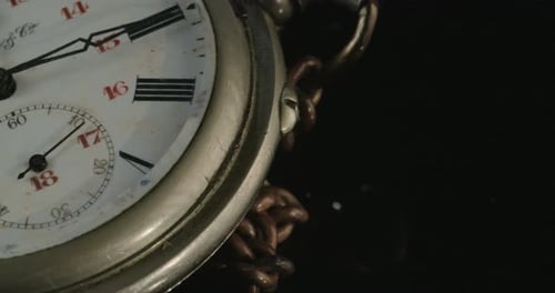 Close Up of Antique Vintage Pocket Watch