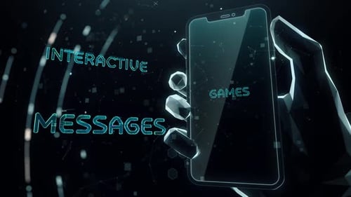 SMS-Marketing mit digitalem Technologie-Konzept