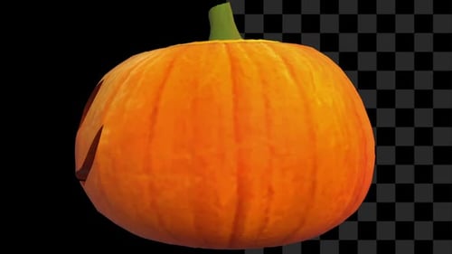 Animated Rotating Halloween Jack-o'-Lantern Pumpkin