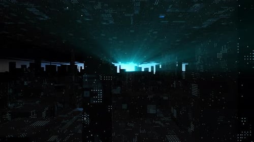 Flying In City Machine Network 02 4K