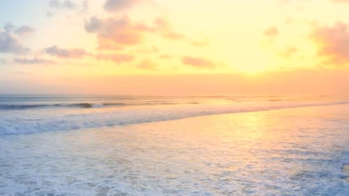 Colorful Sunset Over the Sea. Nature Composition. Aerial View