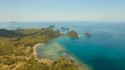 Seascape with the Coast and the Beach