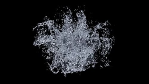 Dynamic Water Splash Explosion Fluid Reveal or Transition