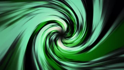 Abstract Green Swirling Vortex Motion Background Loop