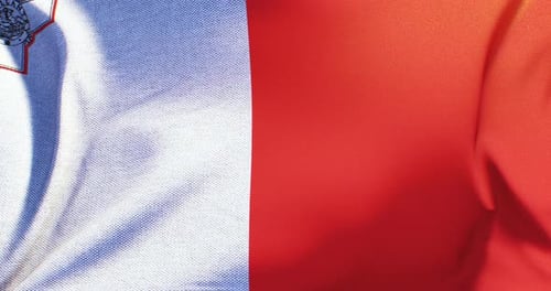 Malta Flag Waving with Detailed Fabric Texture