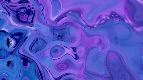 Abstract Fluid Art Background Loop with Vibrant Purple and Blue Colors