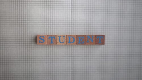Student Wooden Letters Stop Motion