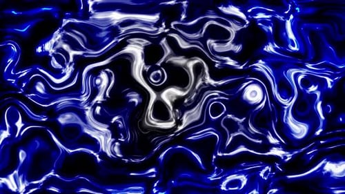 Blue Plasma Flowing Abstract Background Loop