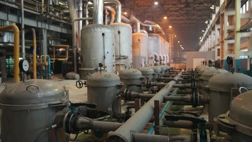Tanks and Pipes in a Large Industrial Factory