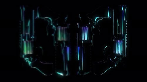Abstract Neon Energy Flowing Background Animation