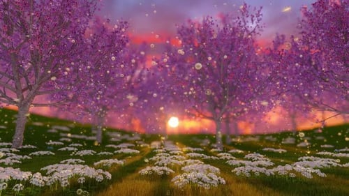 Cherry Blossom With Beautiful Nature Background