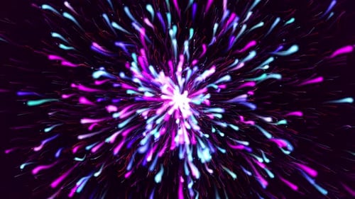 Abstract Colorful Particle Burst Background Loop