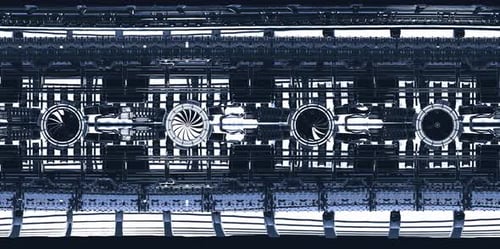 Loop VR Panorama 360 inside Metal Reactor Room