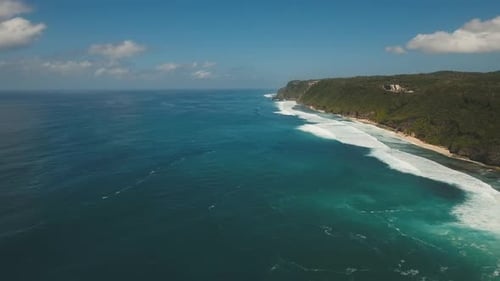 Aerial View Beautiful Beach