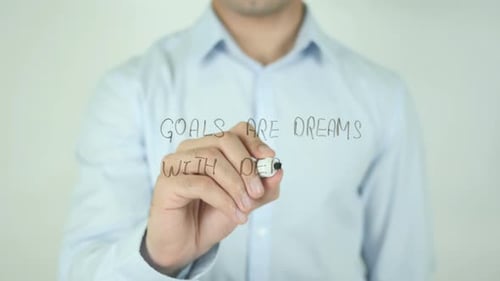 Goals Are Dream with Deadline, Writing On Screen