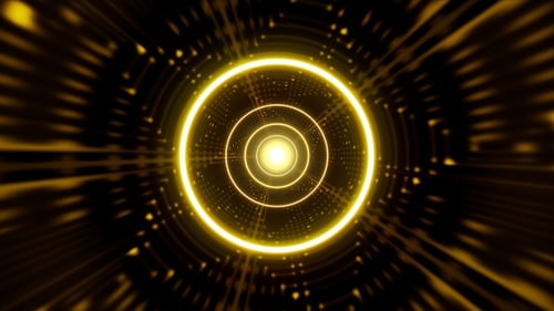 Fast Flickering Yellow Rays on the Dotted Star Vj Background Loop