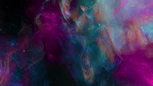 Abstract Cosmic Nebula Fluid Motion Background
