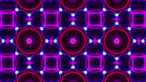 Multicolor Neon Line Abstract Liquid VJ Kaleidoscope Background Seamless Loop V3
