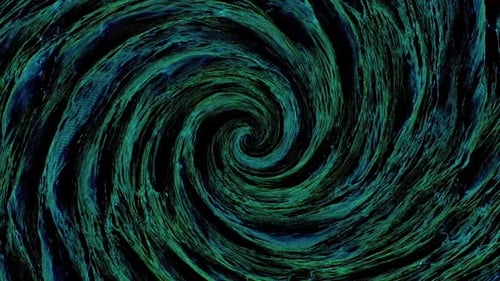 Abstract Green Blue Swirl Vortex Loop Background Animation