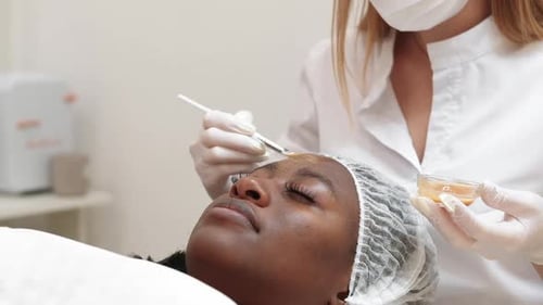 Spa Schönheitsbehandlung Gesichtsbehandlung Frau Salon