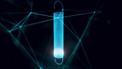 Steel Spring Hologram Close Up Hd