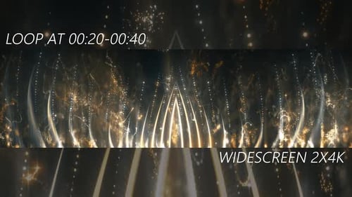 Elegant Golden Light Streaks Tunnel Abstract Loop Background