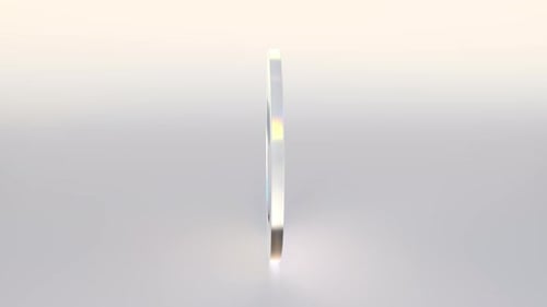 Modern 3D Spinning Disk Symbol Display Animation