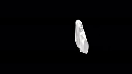Ethereal White Sheet Ghost with Fluid Halloween Animation