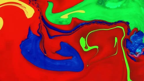 Abstract Colorful Mixing Food Color Painting Liquid Blasting Texture