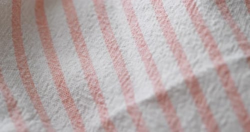 Pink Striped Fabric Close Up Texture