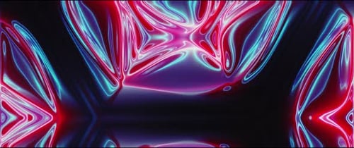 Abstract Neon Flowing Liquid Background Loop
