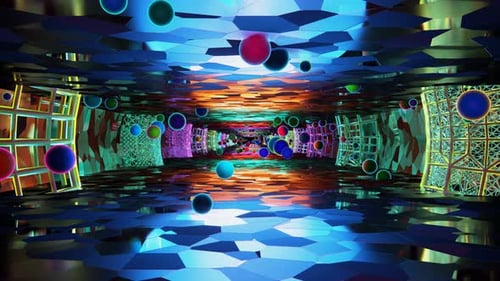 Endless Neon Tunnel VJ Loop