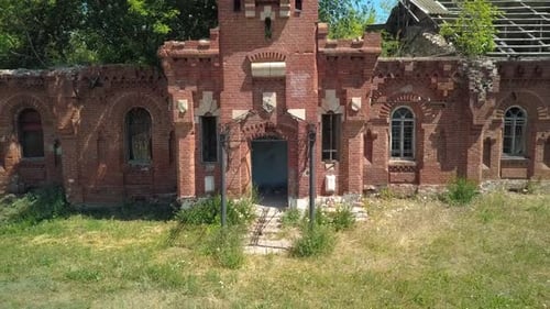 Ruins of Old Monastery, Aerial Shot of Historical Area