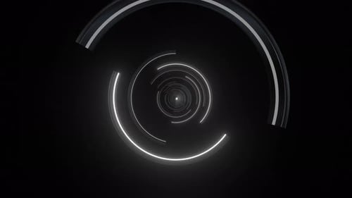 4k White Brisk Radial Tunnel