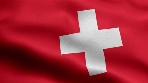 Waving Swiss Flag in Realistic Fabric Animation