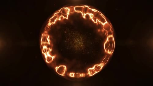 Abstract Background Fire Ball Animation