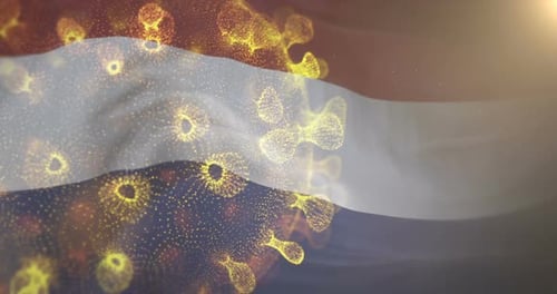 Dynamic Abstract Virus Particle Animation with Medical Theme