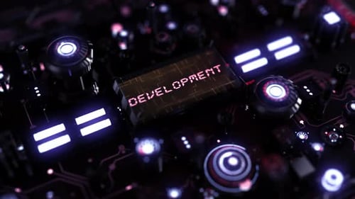 Sci Fi Circuit Technology Background Word Development