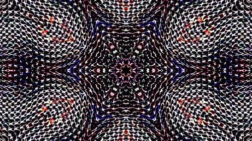 3D abstract lines colorful light shining round shape in center, black background