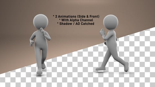Stick Figure Treadmill Run - 2 Pack
