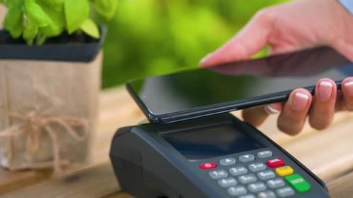 Paying with Phone Over Card Reader