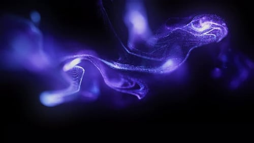 Abstract Glowing Blue Particle Flow Motion Background