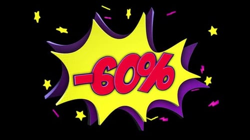 Dynamic Discount Percentage Pop-Up Reveals with Animated Stars and Smoke