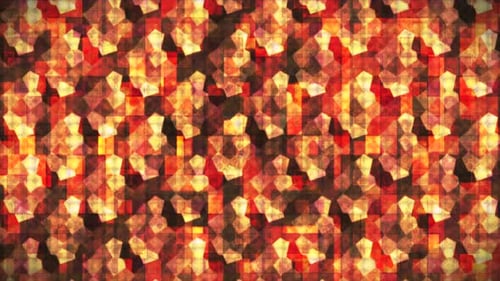 Animated Warm Abstract Geometric Mosaic Pattern Background