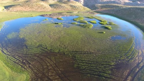High Altitude Mountain Lake Topography