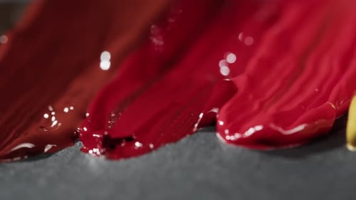 Colorful Cosmetic Paint Strokes Close Up