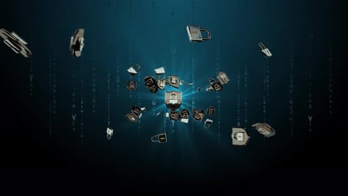 Futuristic Digital Security Shield Logo Reveal